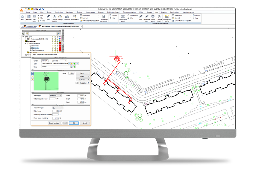 ArCADia - SIECI ELEKTRYCZNE, projektuj instalacje i sieci elektryczne  z programem ArCADia BIM