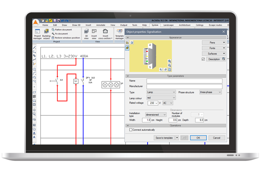 ArCADia - TABLICE ROZDZIELCZE, projektuj instalacje elektryczne  z programem ArCADia BIM