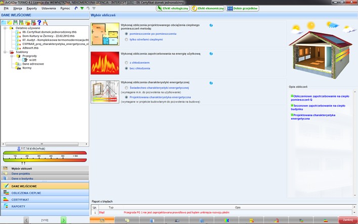 ArCADia-TERMO STD - program wykonuje wiadectwa energetyczne