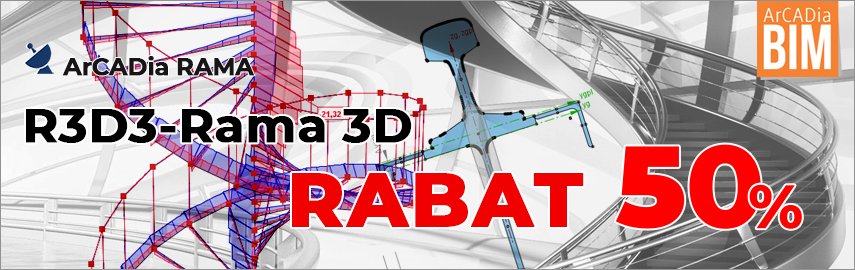 ArCADia-RAMA 20 - wymiana danych z ArCADia BIM, ulepszony widok modelu konstrukcji.
