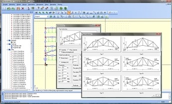 Konstruktor - Rama 2D: analiza układów prętowych