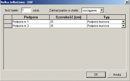 Konstruktor - Belka żelbetowa