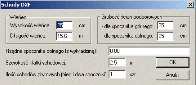 Konstruktor schody elbetowe dxf