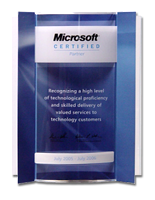 Status Microsoft Certified Partner dla firmy INTERsoft (obecnie ArCADiasoft Chudzik sp.j.)