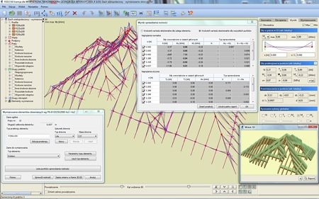 Projekt wi??by dachowej wykonany w programie Rama 3D